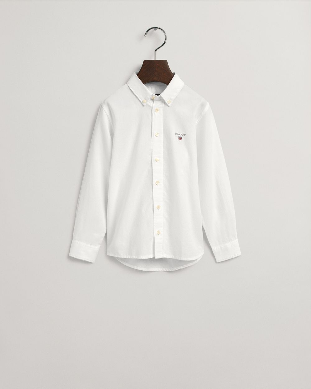 WHITE, ARCHIVE OXFORD LS B.D. SHIRT, FLAT-LAY BY GANT AU.