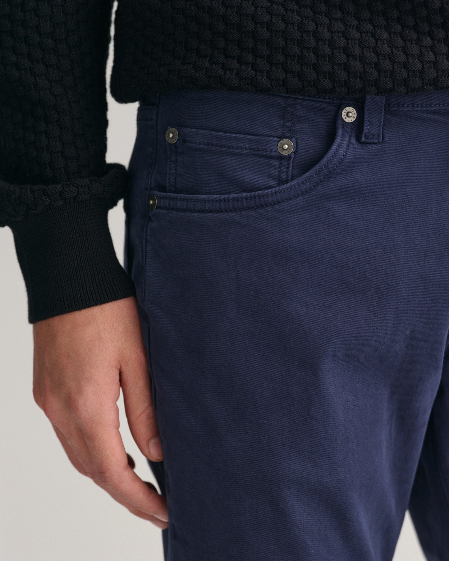 MODEL WEARING SLIM DESERT JEANS