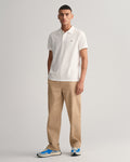 WHITE, SLIM SHIELD SS PIQUE POLO BY GANT AU.
