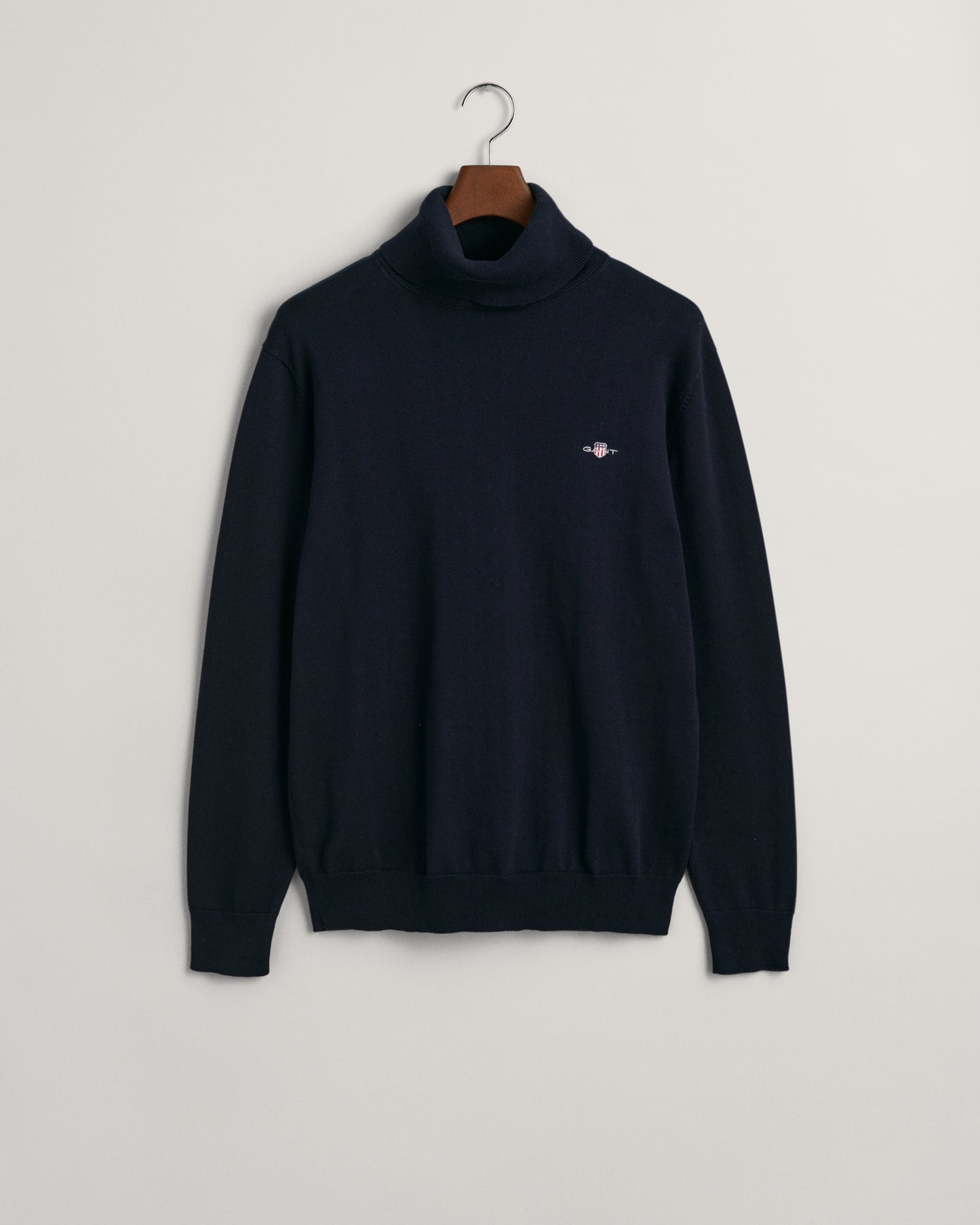 EVENING BLUE, CLASSIC COTTON ROLLERNECK, FLAT-LAY BY GANT AU.