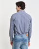 COLLEGE BLUE, REG POPLIN SMALL CHECK SHIRT, BACK-VIEW BY GANT AU.