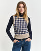 CARAMEL BEIGE, ARGYLE C-NECK VEST, FRONT-VIEW BY GANT AU.