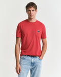 RUBY RED, POCKET SS T-SHIRT, FRONT-VIEW BY GANT AU.