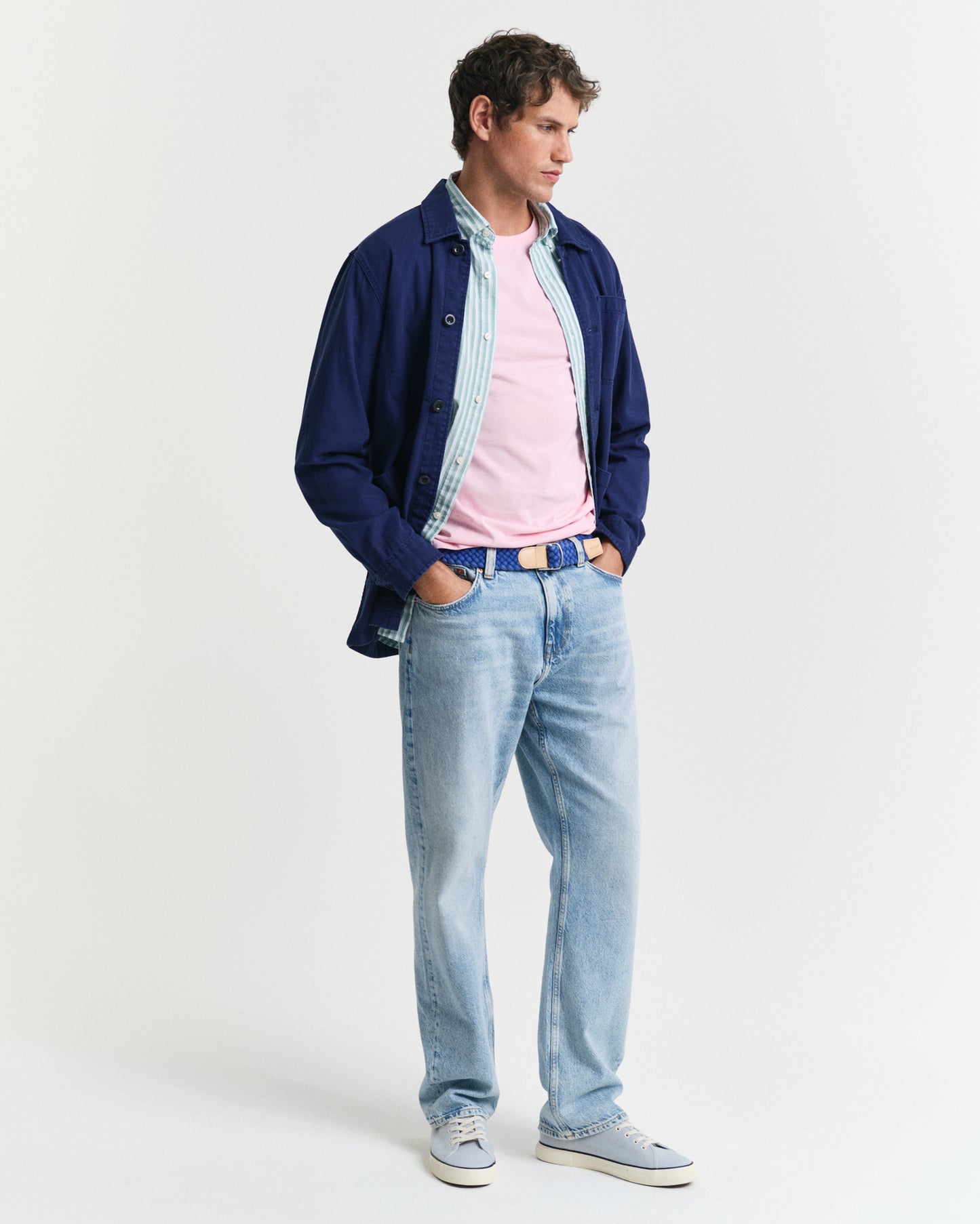 CALIFORNIA PINK, CONTRAST LOGO SS T-SHIRT BY GANT AU.