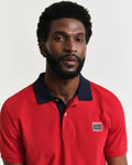 RUBY RED, CONTRAST SS POLO, CLOSE-UP BY GANT AU.