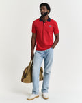 RUBY RED, CONTRAST SS POLO BY GANT AU.