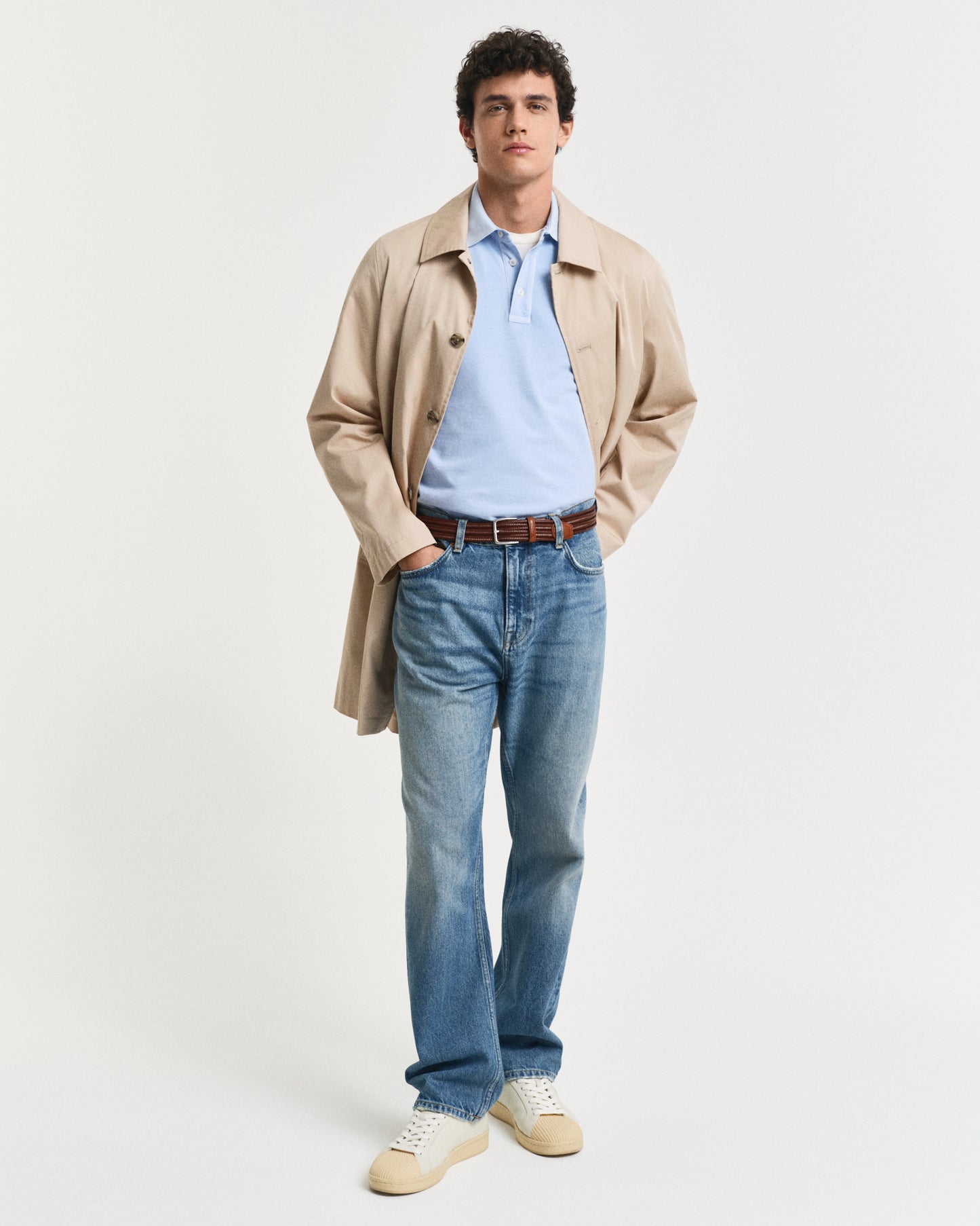 FRESH BLUE, SUNFADED SS POLO BY GANT AU.