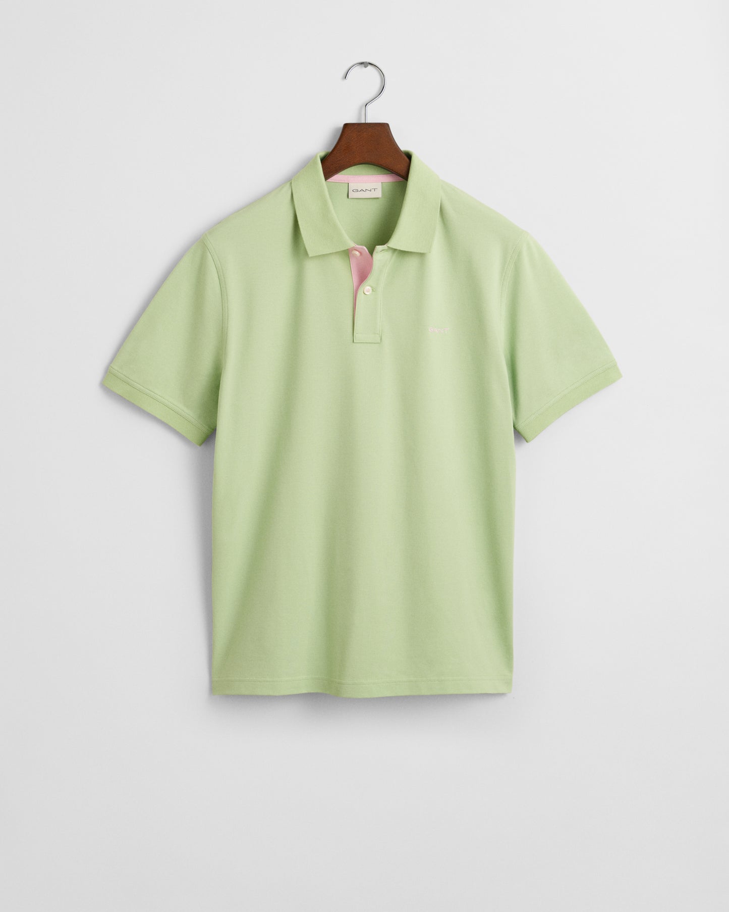 APPLE GREEN, REG CONTRAST PIQUE SS POLO BY GANT AU.