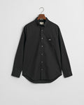 BLACK, REG CLASSIC POPLIN SHIRT, FLAT-LAY BY GANT AU.