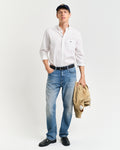 WHITE, REG CLASSIC POPLIN SHIRT BY GANT AU.