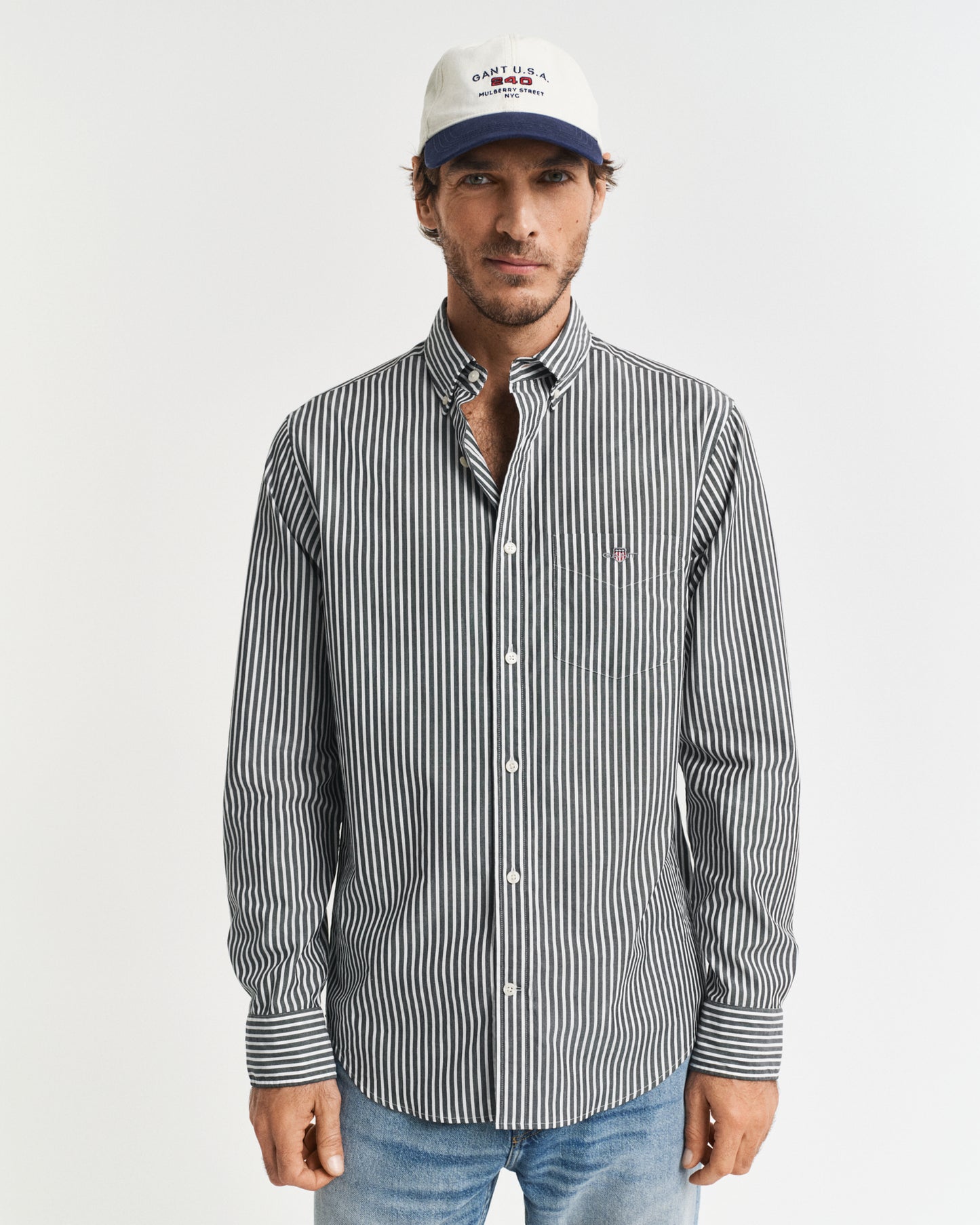 Regular Fit Striped Poplin Shirt