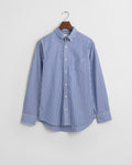COLLEGE BLUE, REG CLASSIC POPLIN STRIPE SHIRT, FLAT-LAY BY GANT AU.