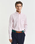 LIGHT PINK, REG CLASSIC POPLIN STRIPE SHIRT, FRONT-VIEW BY GANT AU.