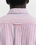 RUBY RED, REG CLASSIC OXFORD STRIPE SHIRT, CLOSE-UP BY GANT AU.