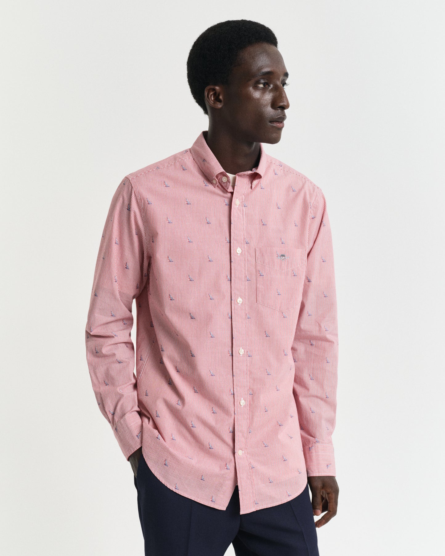 Regular Fit Sailing Fil Coupé Shirt