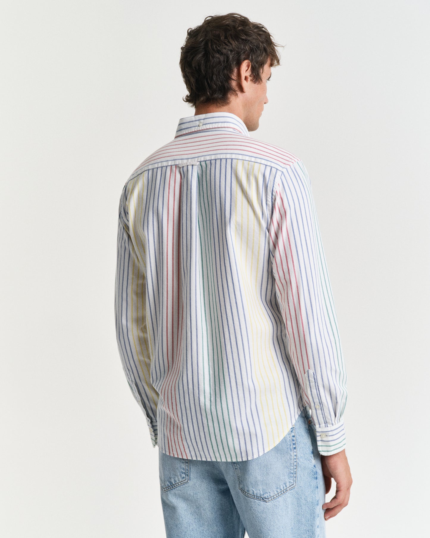 MULTICOLOR, REG ARCHIVE OXF MULTI STRIPE SHIRT, BACK-VIEW BY GANT AU.