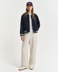 PUTTY, LINEN BLEND PULL ON PANTS BY GANT AU.