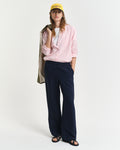 EVENING BLUE, LINEN BLEND PULL ON PANTS, FRONT-VIEW BY GANT AU.