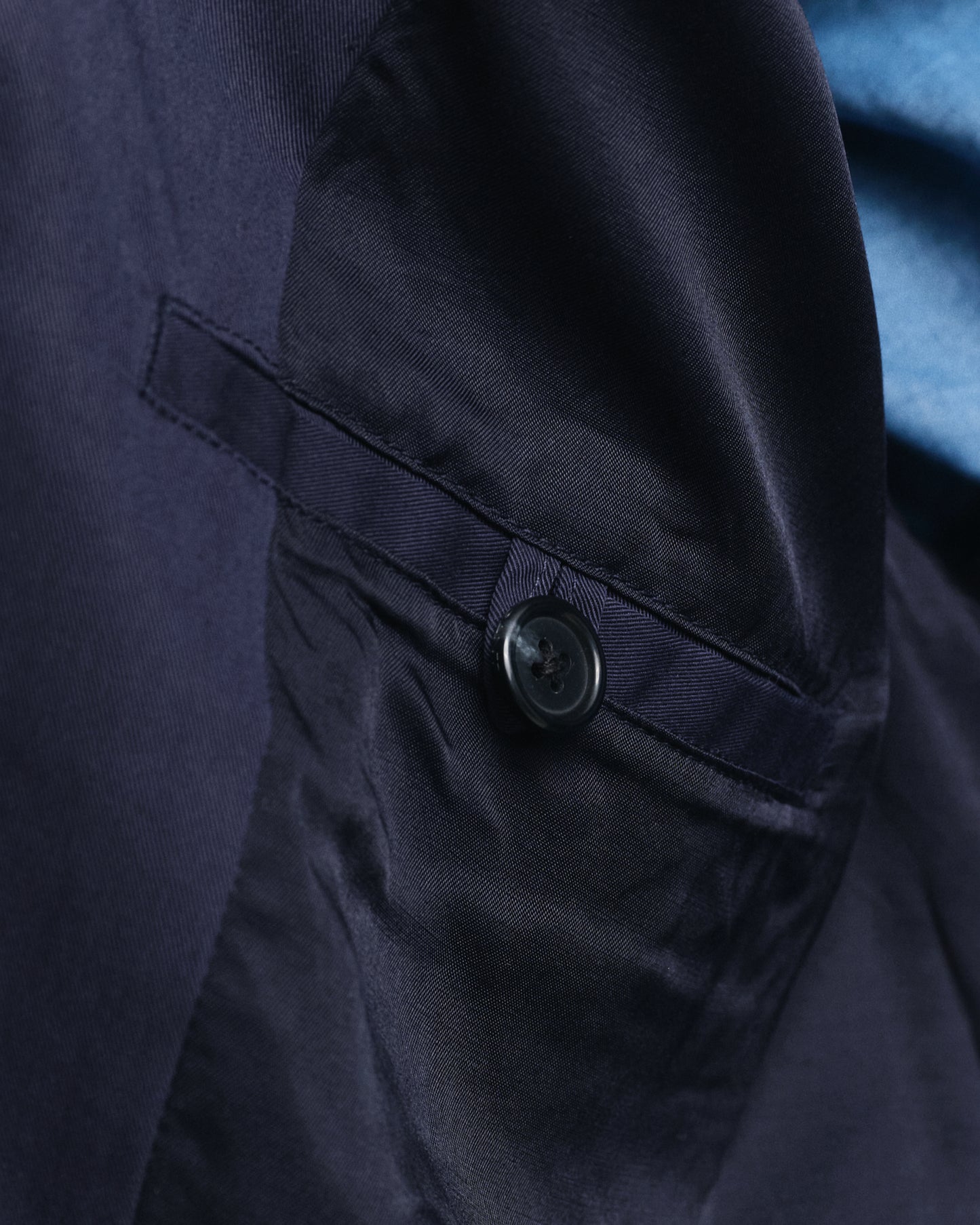 MODEL WEARING COTTON CAR COAT