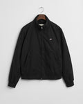 BLACK, LIGHTWEIGHT HAMPSHIRE JACKET, FLAT-LAY BY GANT AU.