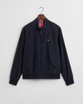 CLASSIC BLUE, REVERSIBLE HARRINGTON JACKET, FLAT-LAY BY GANT AU.