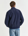 CLASSIC BLUE, REVERSIBLE HARRINGTON JACKET, BACK-VIEW BY GANT AU.