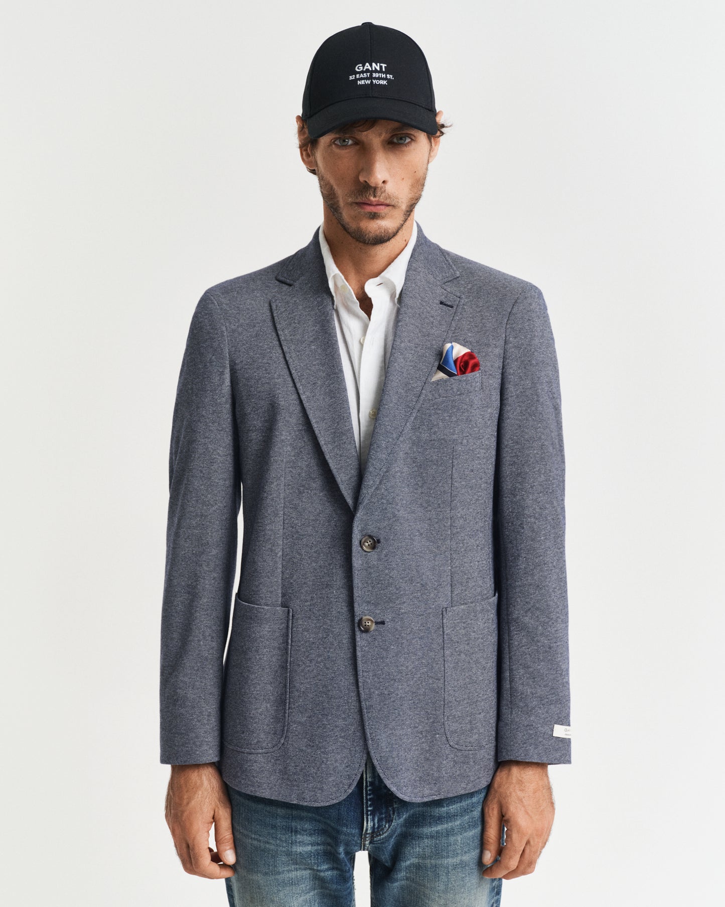 Slim Fit Two-Toned Jersey Blazer