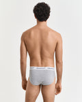 LIGHT GREY MELANGE, BRIEF 3-PACK, CLOSE-UP BY GANT AU.