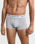 LIGHT GREY MELANGE, TRUNK 3-PACK, FRONT-VIEW BY GANT AU.