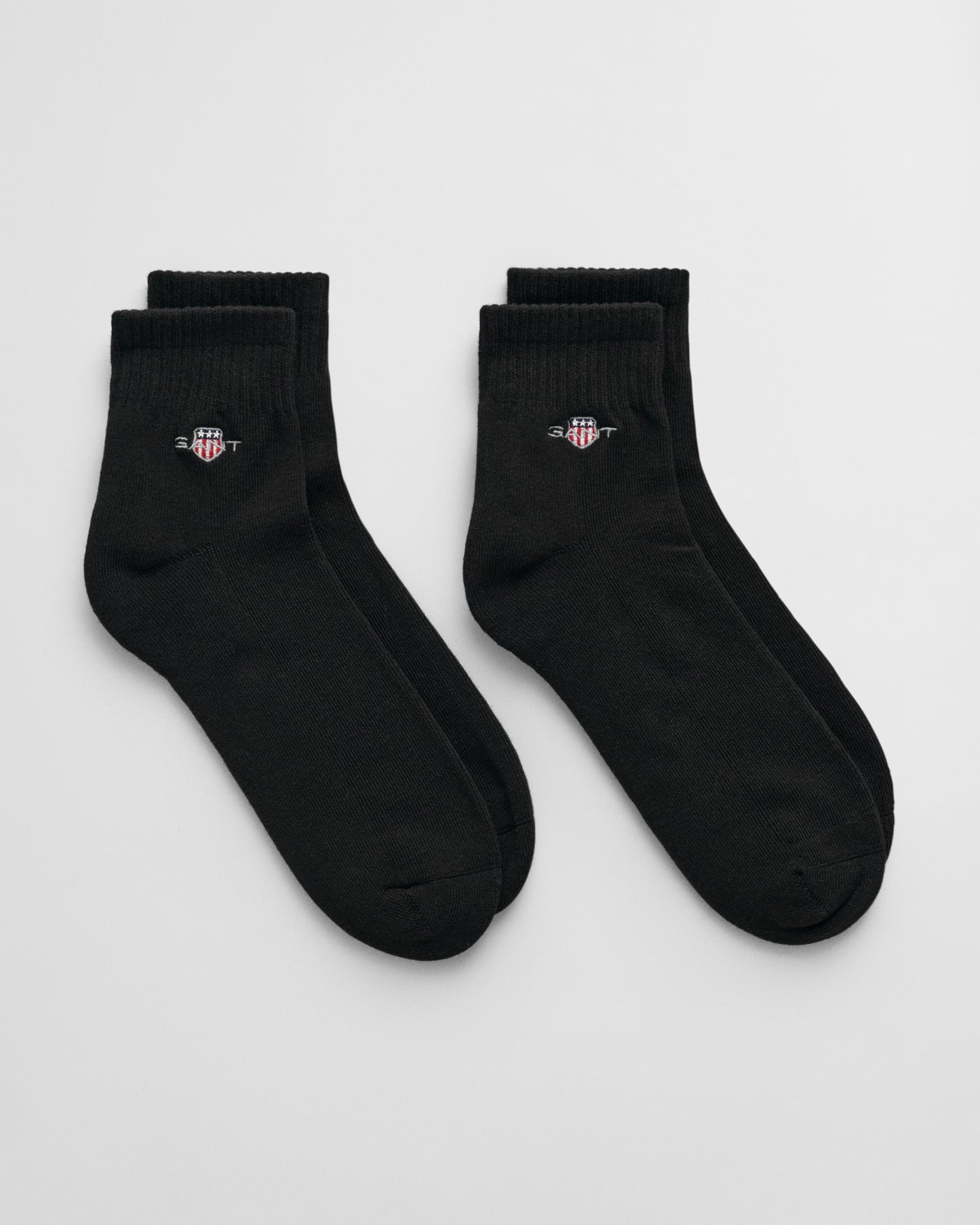 BLACK, SHIELD ANKLE SPORT SOCKS 2-PACK BY GANT AU.