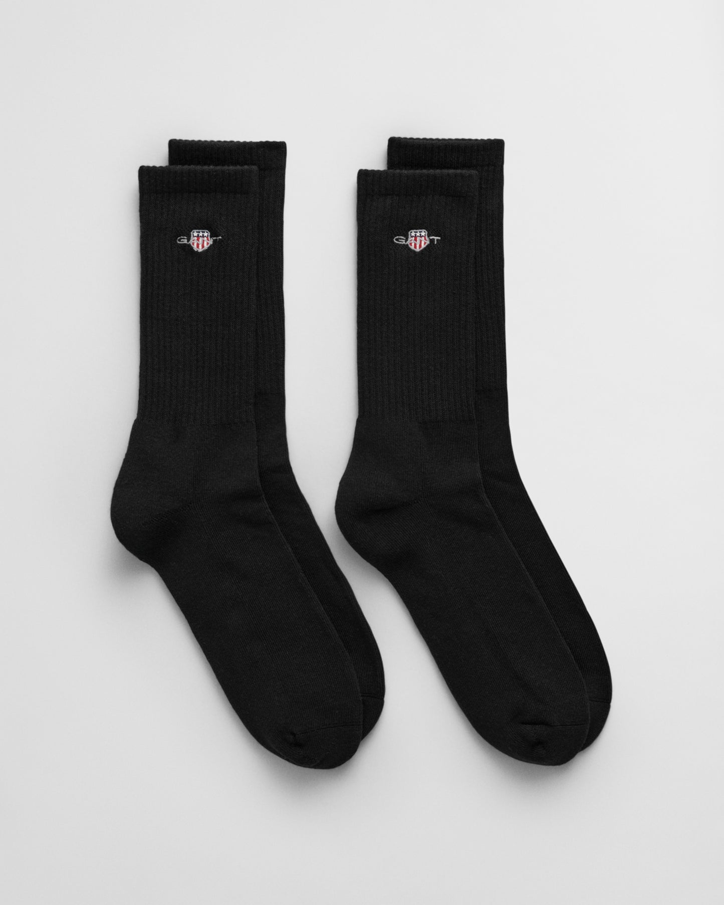 BLACK, SHIELD SPORT SOCKS 2-PACK BY GANT AU.