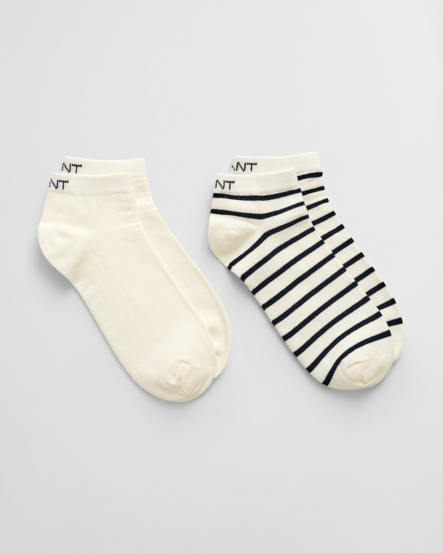 CREAM, ANKLE SOCKS 2-PACK BY GANT AU.