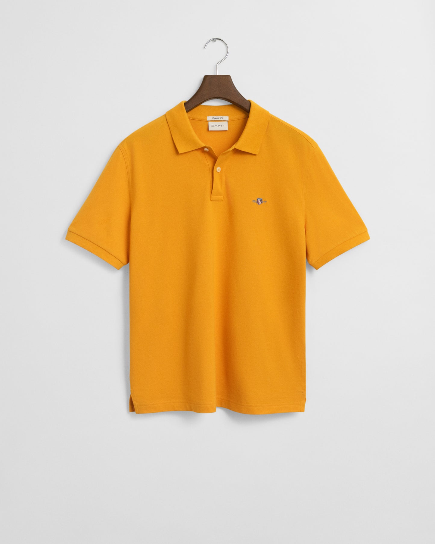 YELLOW LICHEN, REG SHIELD SS PIQUE POLO BY GANT AU.