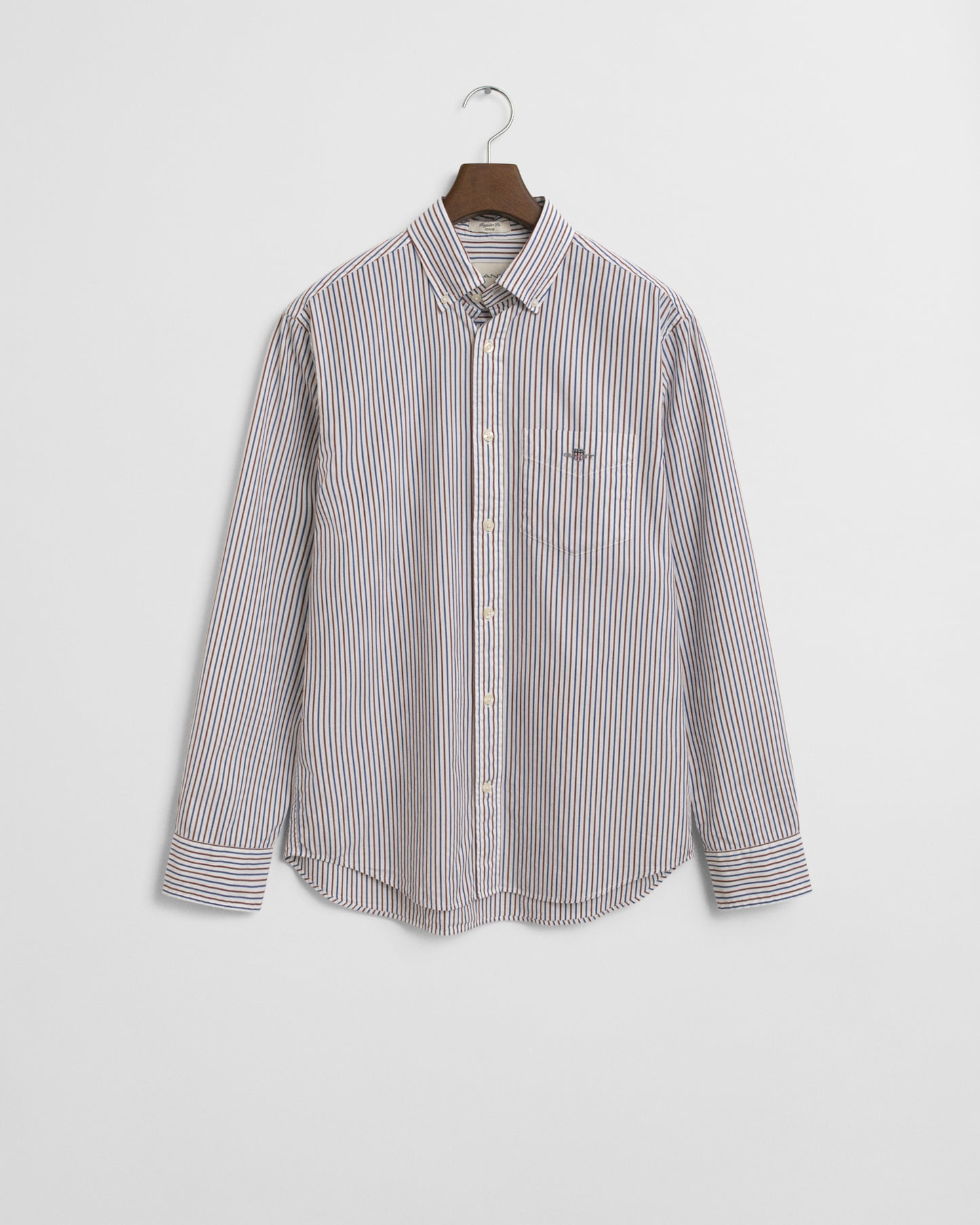 PLUMPED RED, REG CLASSIC POPLIN STRIPE BY GANT AU.
