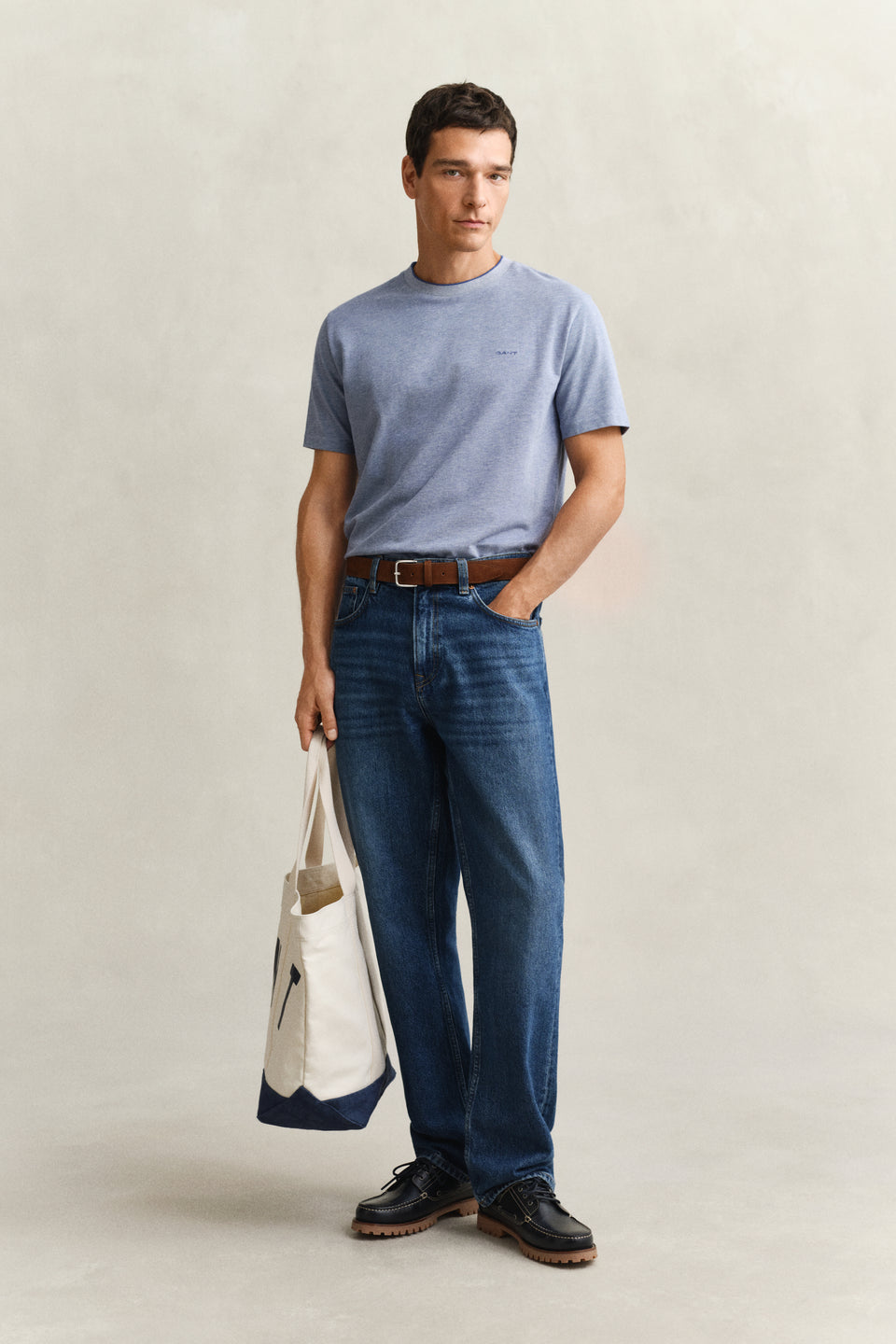 Two-Toned Piqué T-Shirt