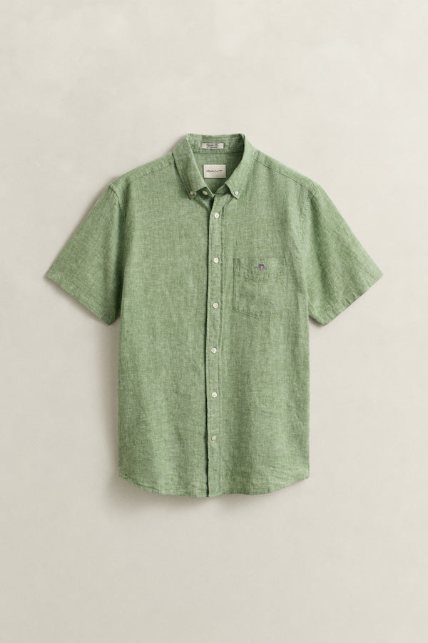 Linen Blend Short Sleeve Shirt