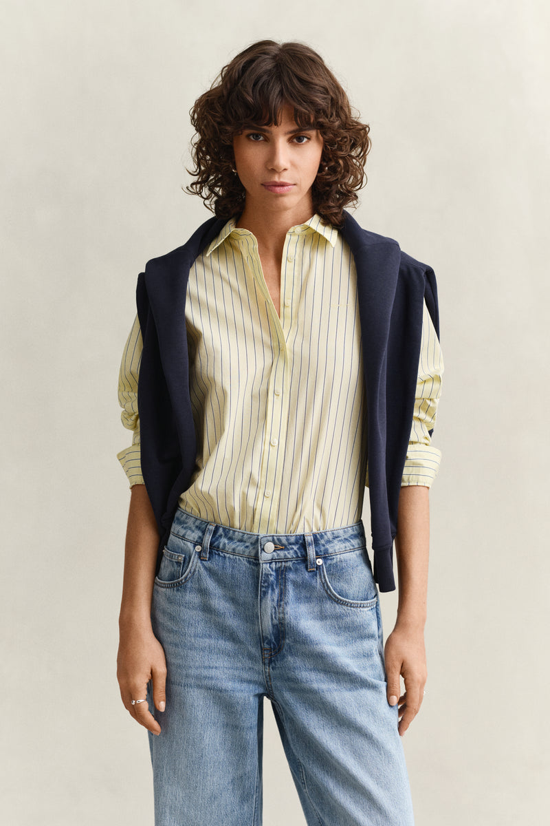 Regular Fit Classic Striped Poplin Shirt