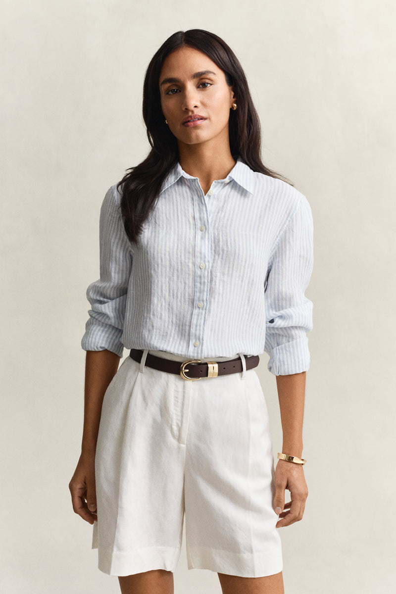 Regular Fit Striped Linen Shirt
