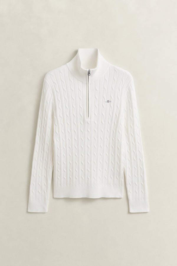 Cable Knit Half-Zip Sweater