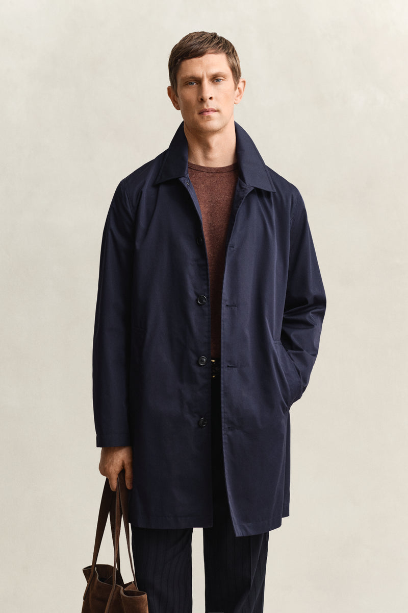 Cotton Blend Car Coat