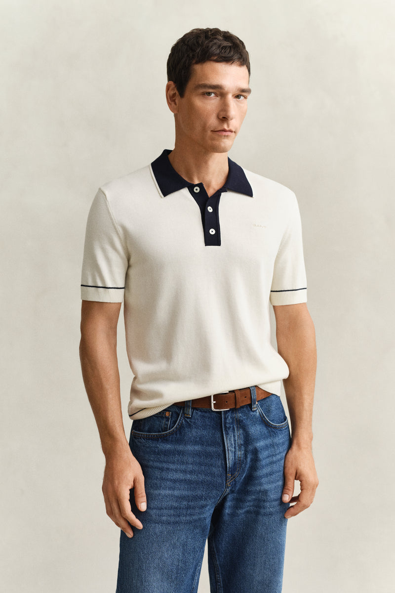 Cotton Modal Polo Sweater