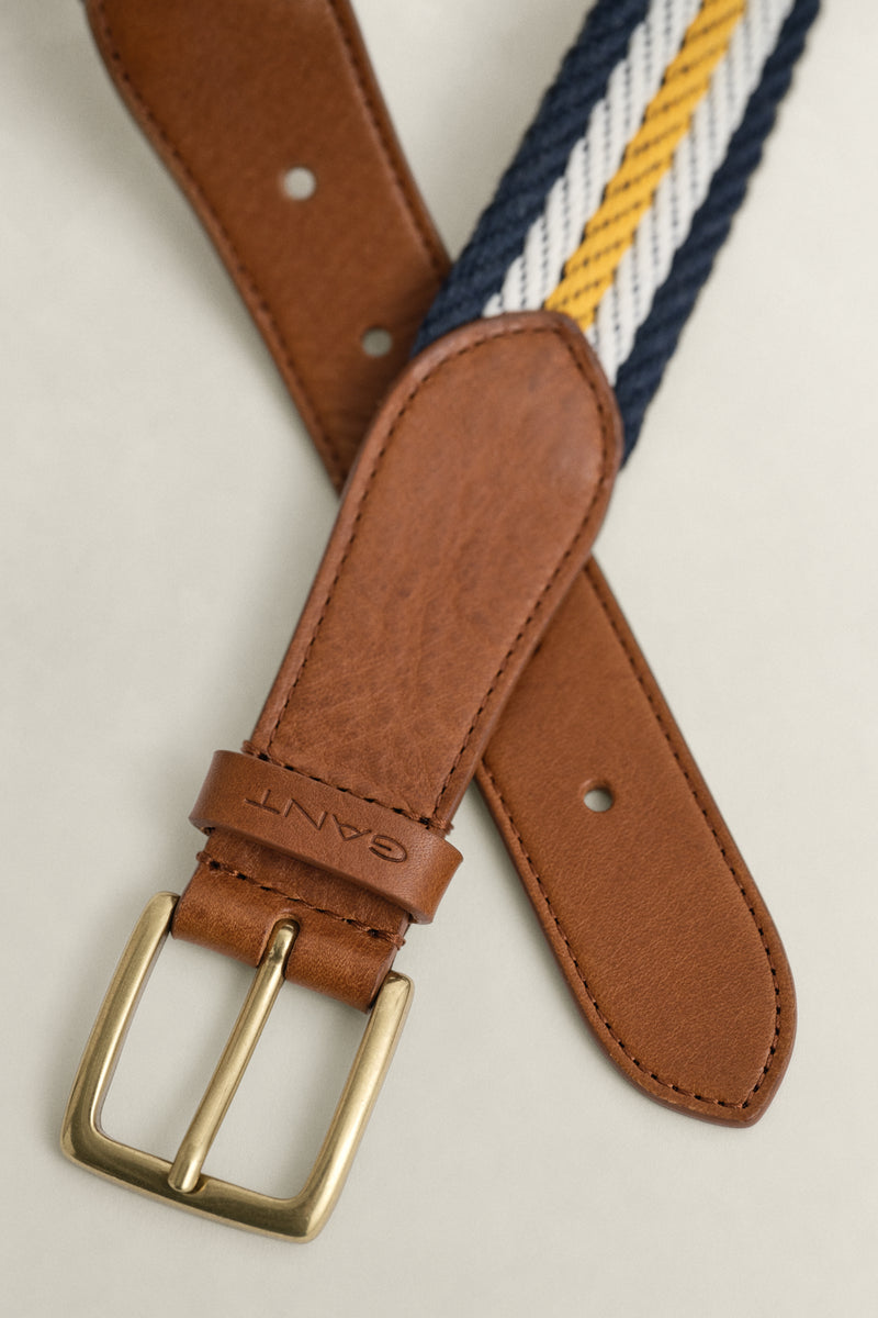 Striped Webbing Belt