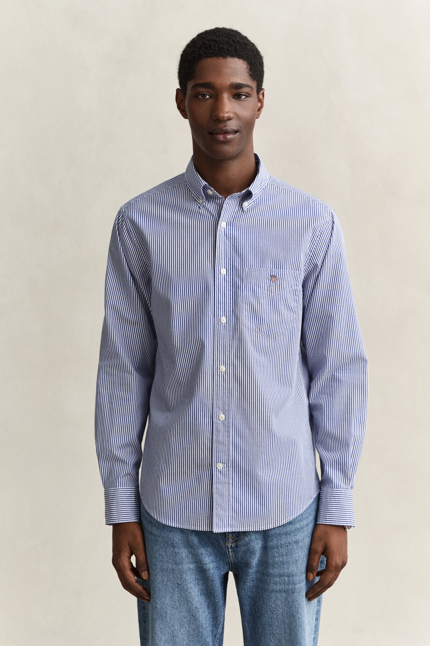 Banker Stripe Classic Poplin Shirt
