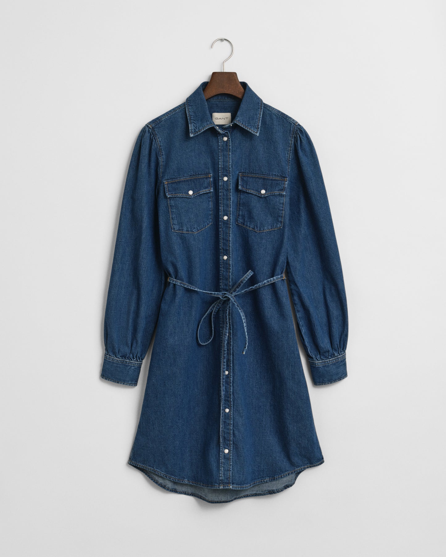 Puff Sleeve Denim Dress