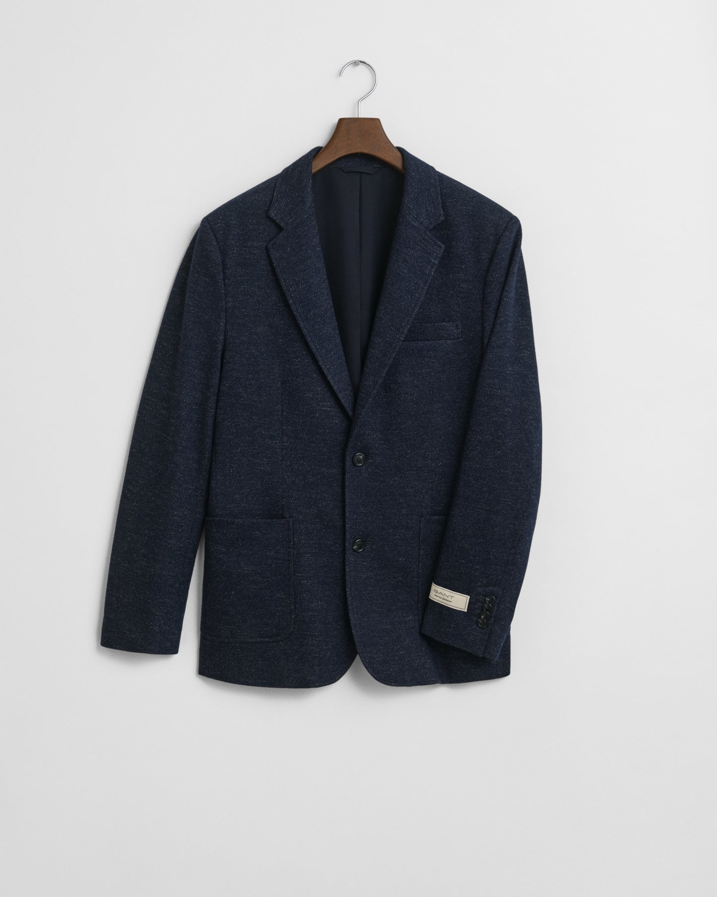 Two-Tone Wool Cotton Jersey Blazer