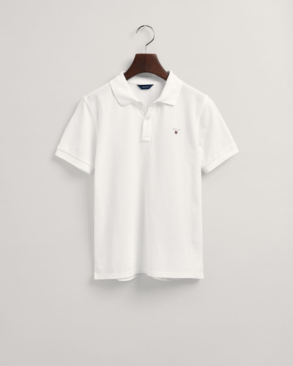 WHITE, THE ORIGINAL SS PIQUE, FLAT-LAY BY GANT AU.