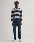 DARK BLUE WORN IN, SLIM GANT JEANS BY GANT AU.