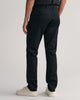 BLACK, SLIM TWILL CHINOS, BACK-VIEW BY GANT AU.