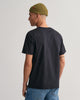 BLACK, REG SHIELD SS T-SHIRT, BACK-VIEW BY GANT AU.