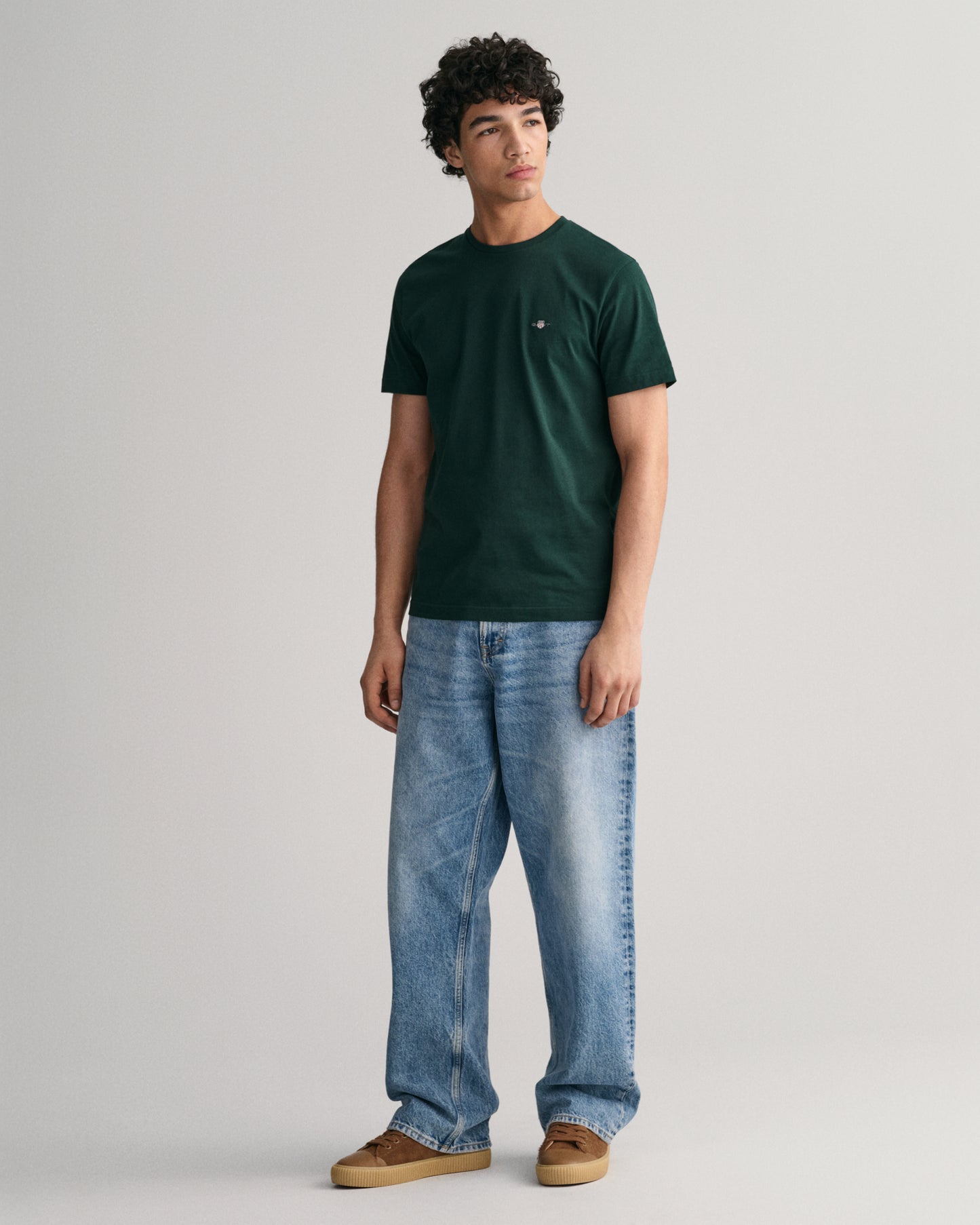 TARTAN GREEN, REG SHIELD SS T-SHIRT BY GANT AU.
